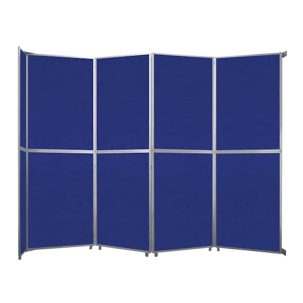 Operable Wall Folding Room Divider 15'7" x 12'3" Royal Blue Fabric